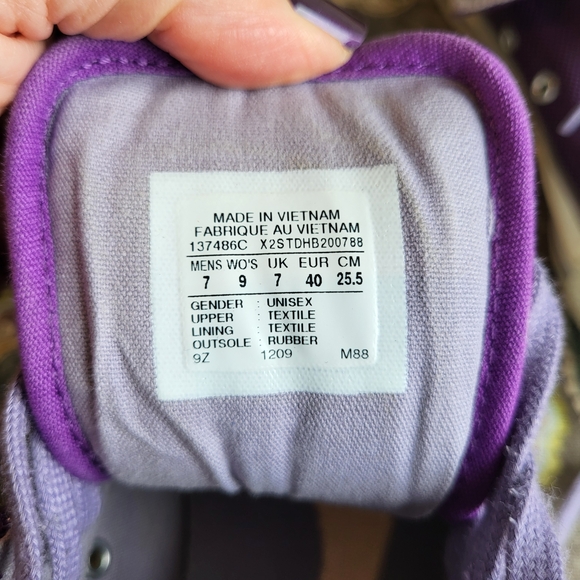 Purple Converse High-Top Sneakers - Picture 5 of 9